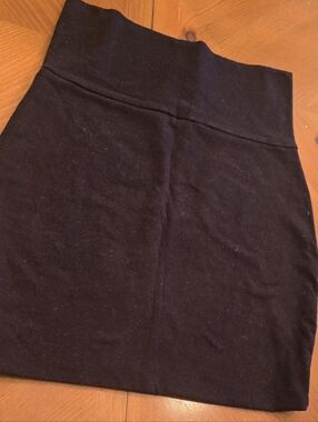 Black High-Waist Stretch Pencil Skirt, Women's S
